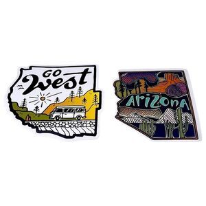NWT Wool + Pepper Co. GO WEST - ARIZONA Sticker Pack (2 stickers)